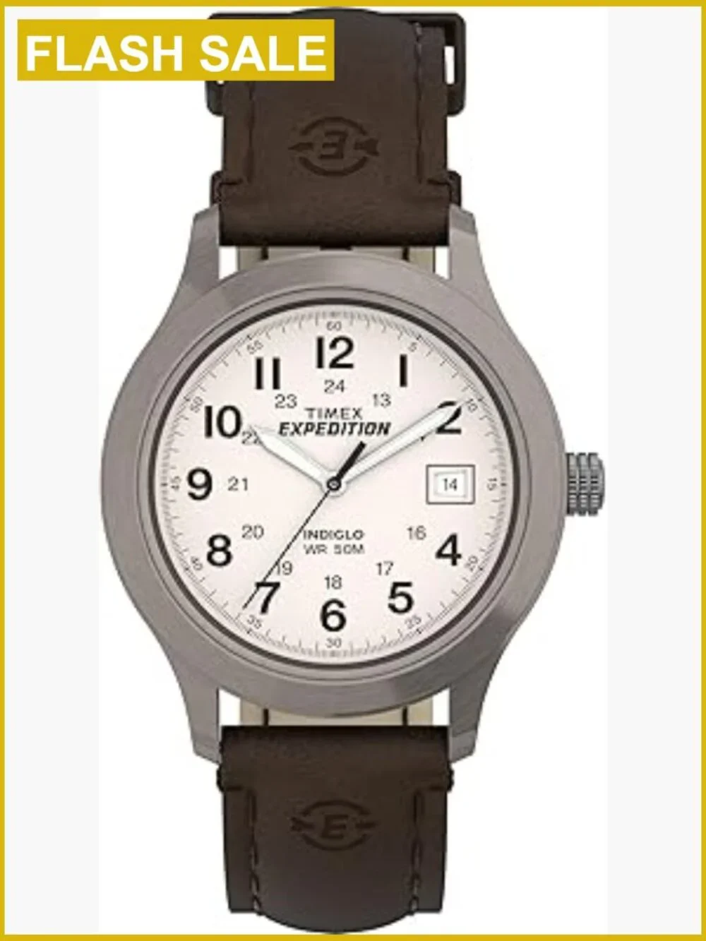 Men's Expedition Field 36mm Watch Leather Strap Analog Quartz